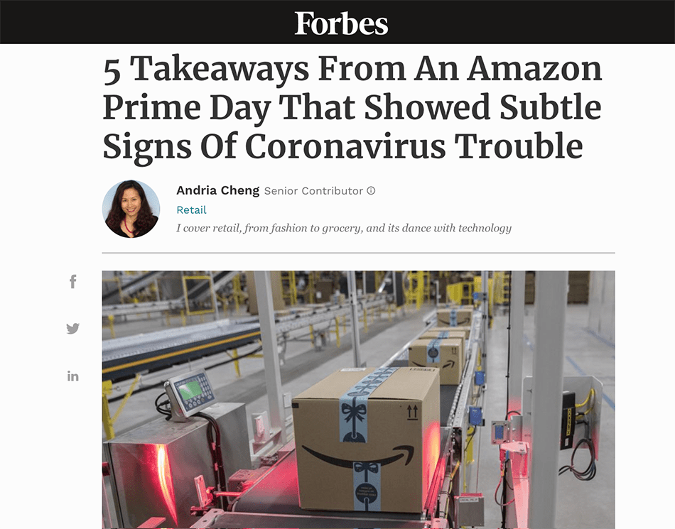 Forbes: 5 Takeaways From An Amazon Prime Day