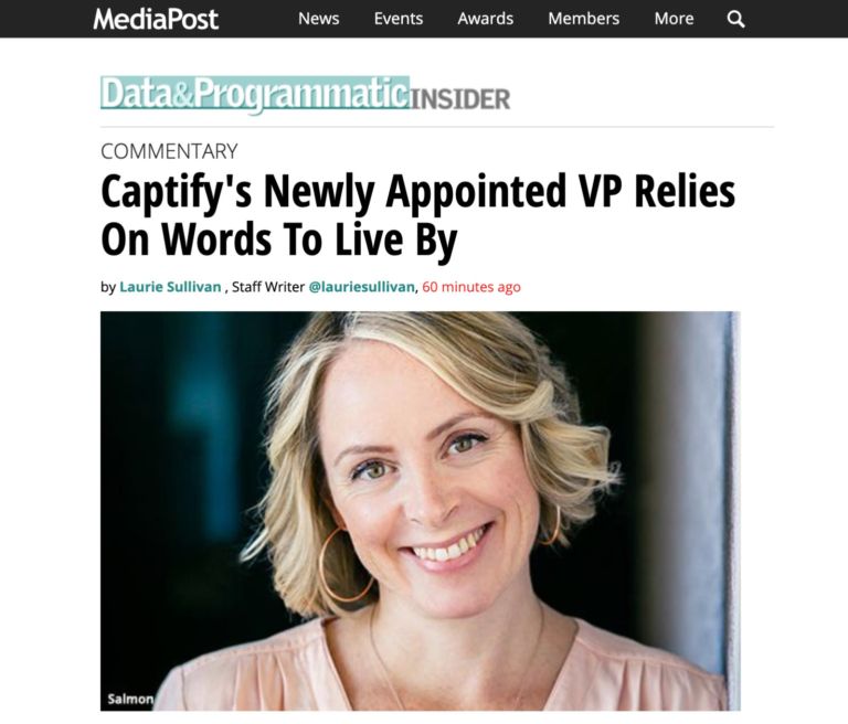 MediaPost: Captify’s Newly Appointed VP Partnerships, EMEA Relies On Words To Live By