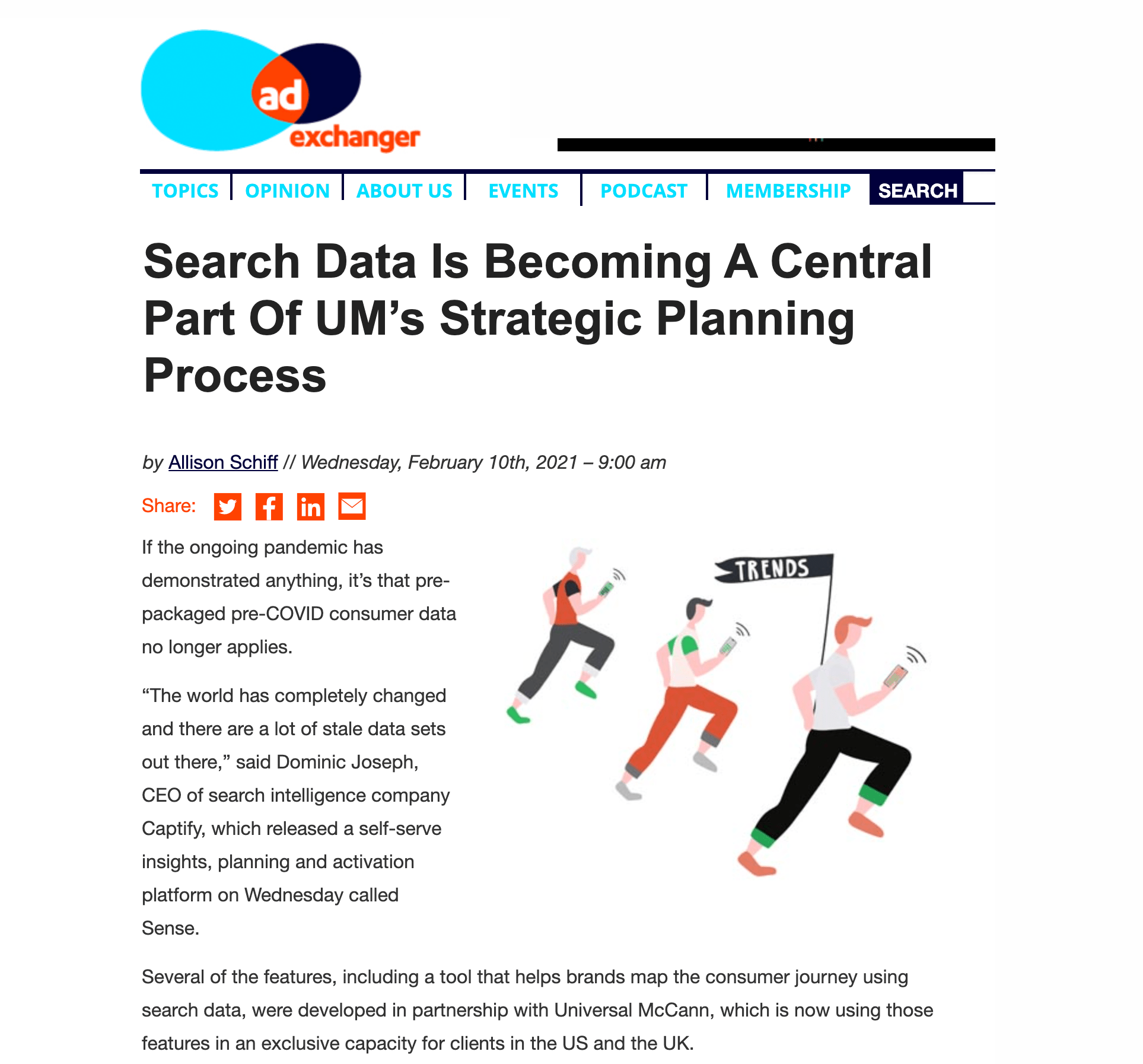 AdExchanger: Search Data Is Becoming A Central Part Of UM’s Strategic Planning Process