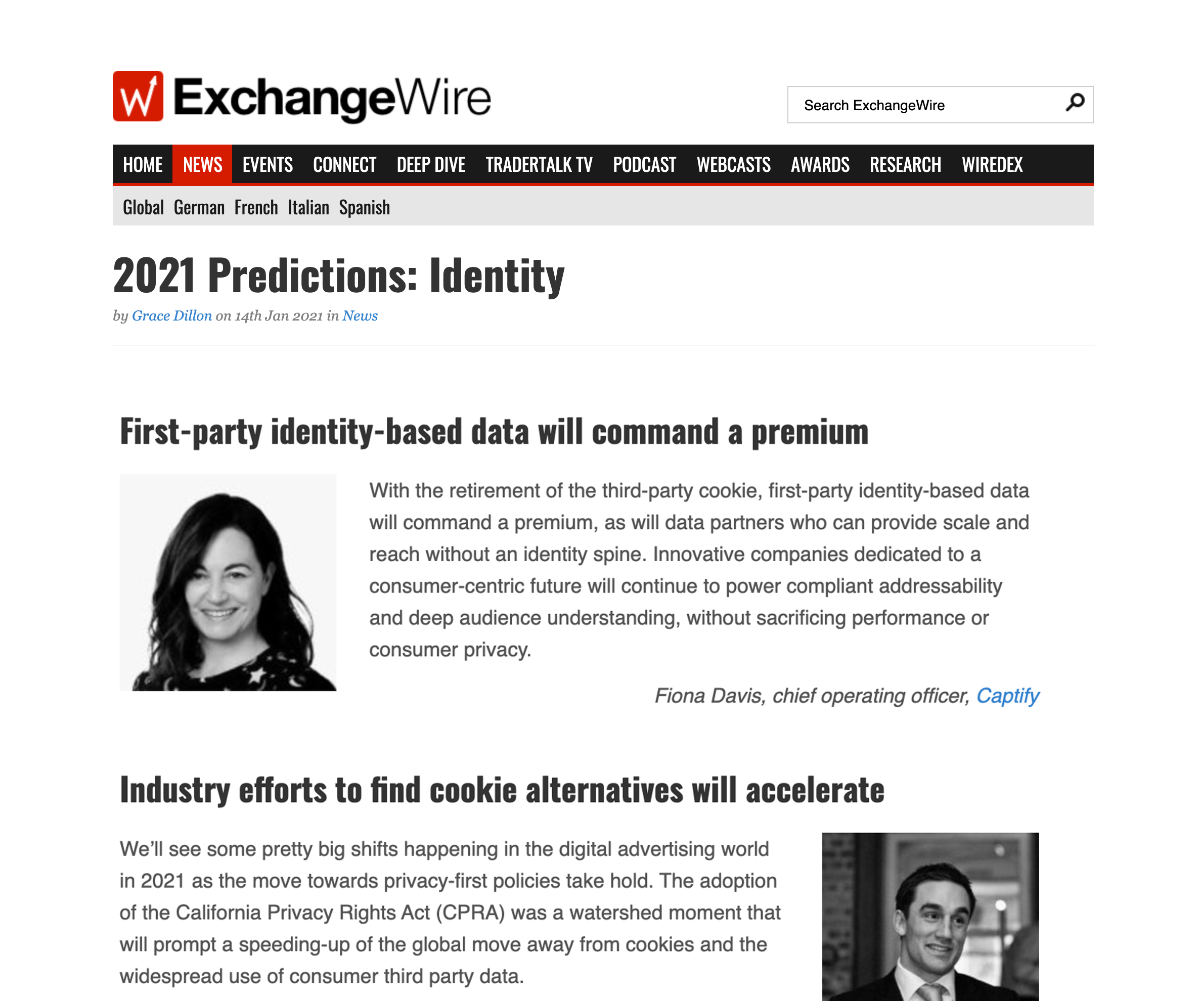 ExchangeWire: 2021 Predictions on Identity