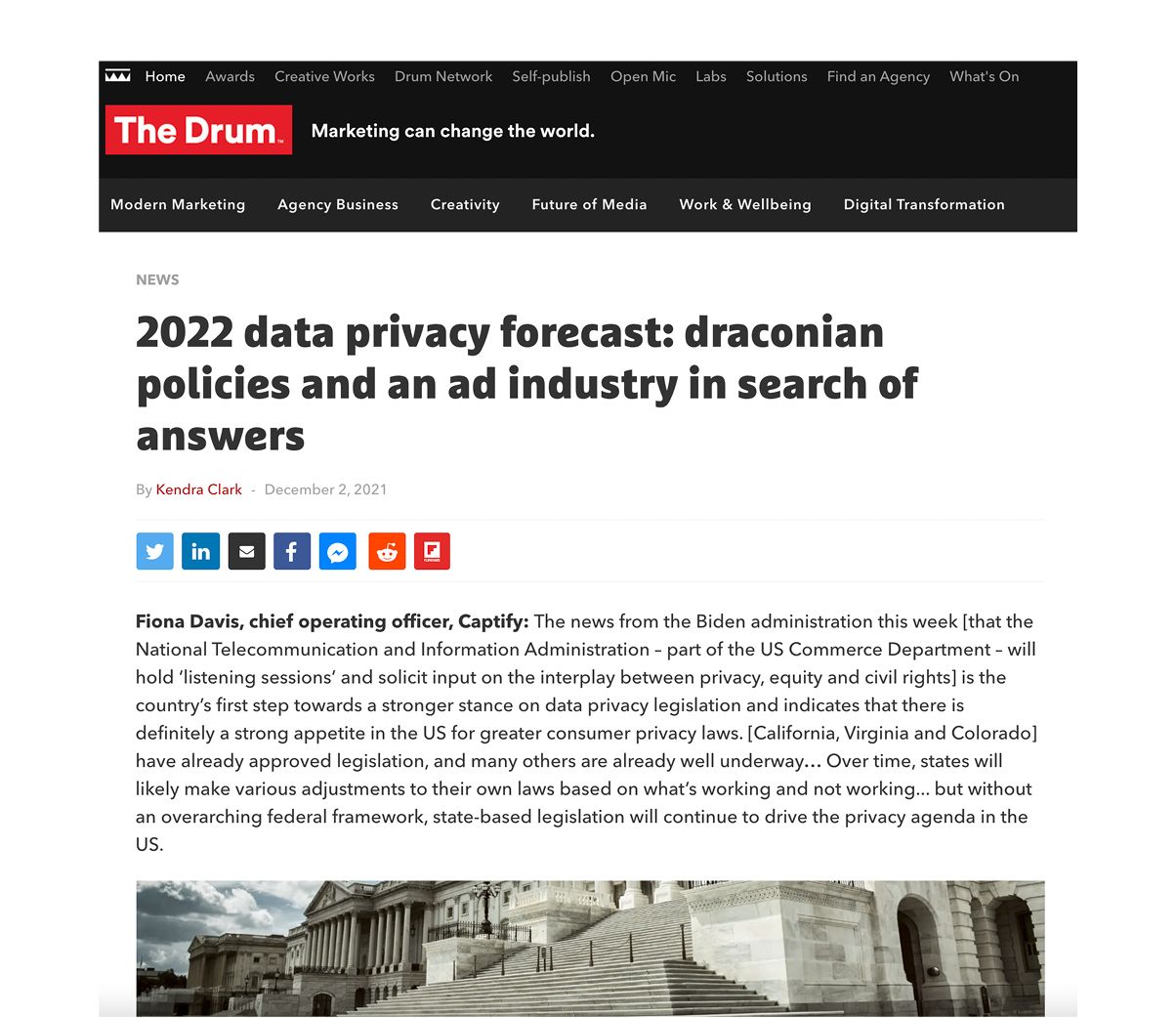 The Drum: 2022 Data Privacy Forecast—Draconian Policies And An Ad Industry In Search Of Answers