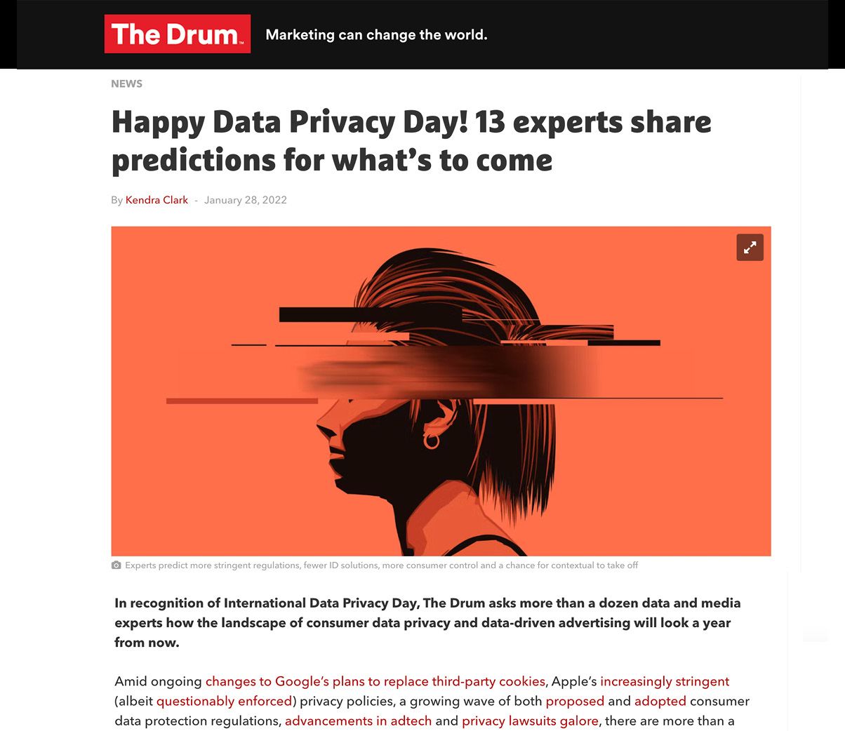 The Drum: Happy Data Privacy Day! 13 Experts Share Predictions For What’s To Come