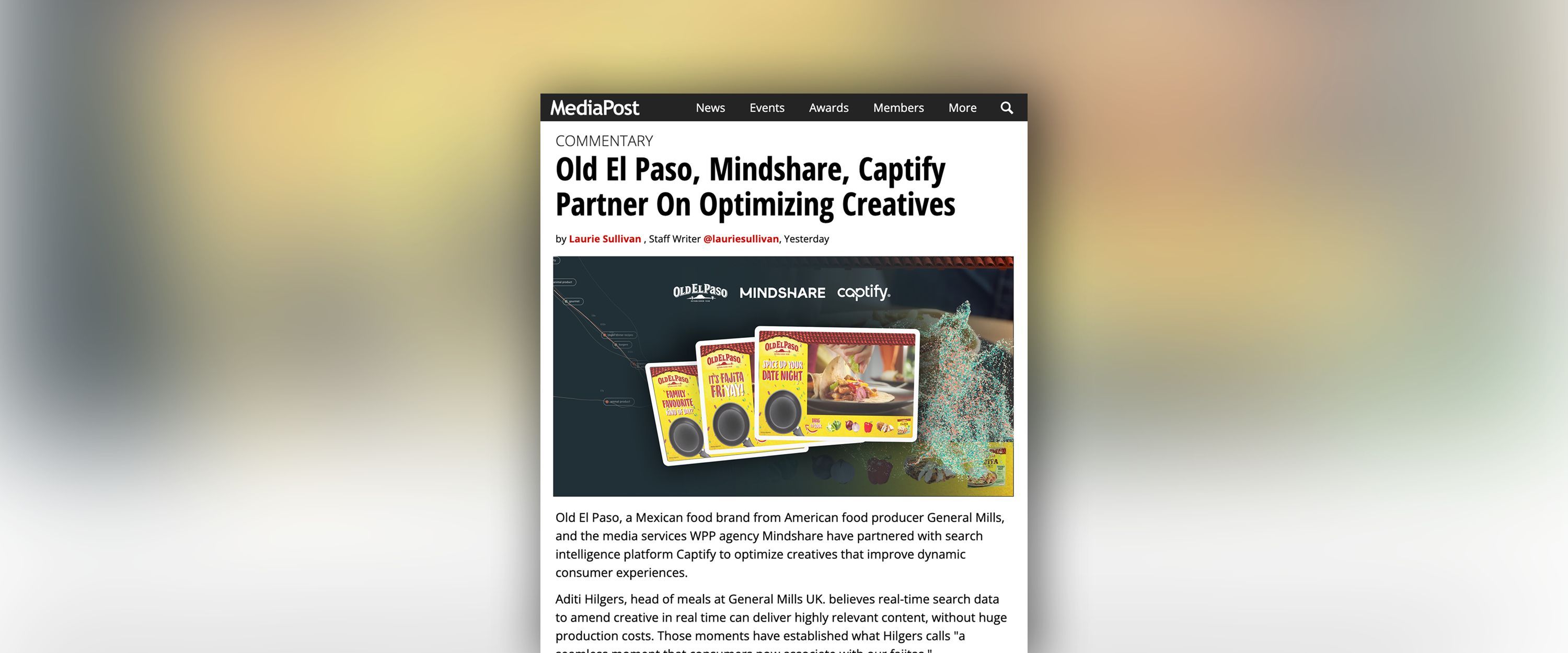 MediaPost: Old El Paso, Mindshare, Captify Partner On Optimizing Creatives